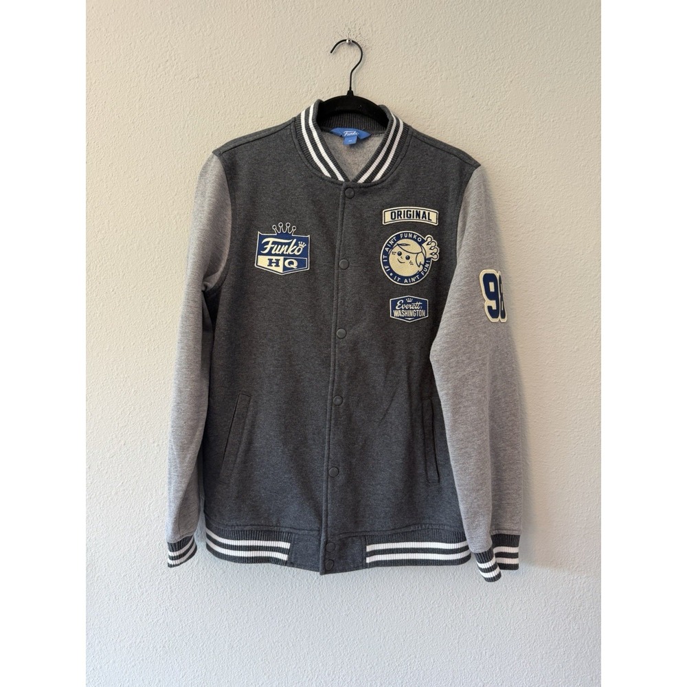Freddy‎ Funko Mens Letterman Jacket XS Extra Small HQ Headquarters Gray